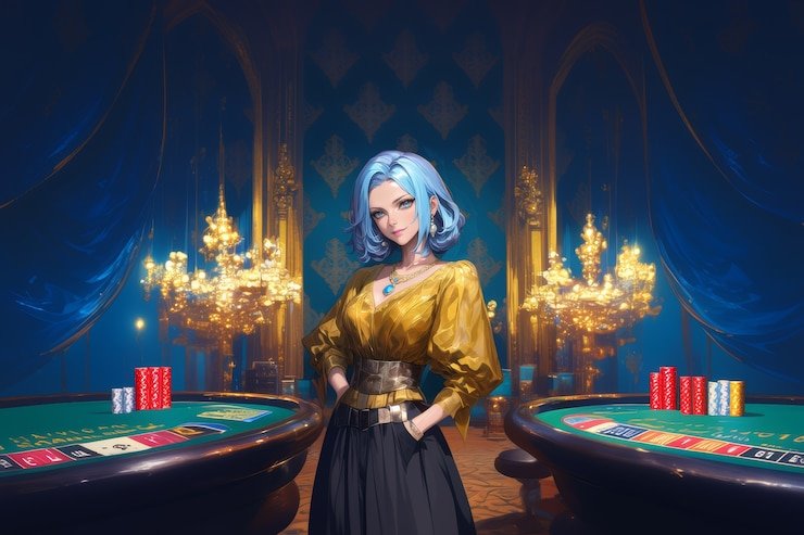 Dealer biang toto memutar roda roulette dalam studio live